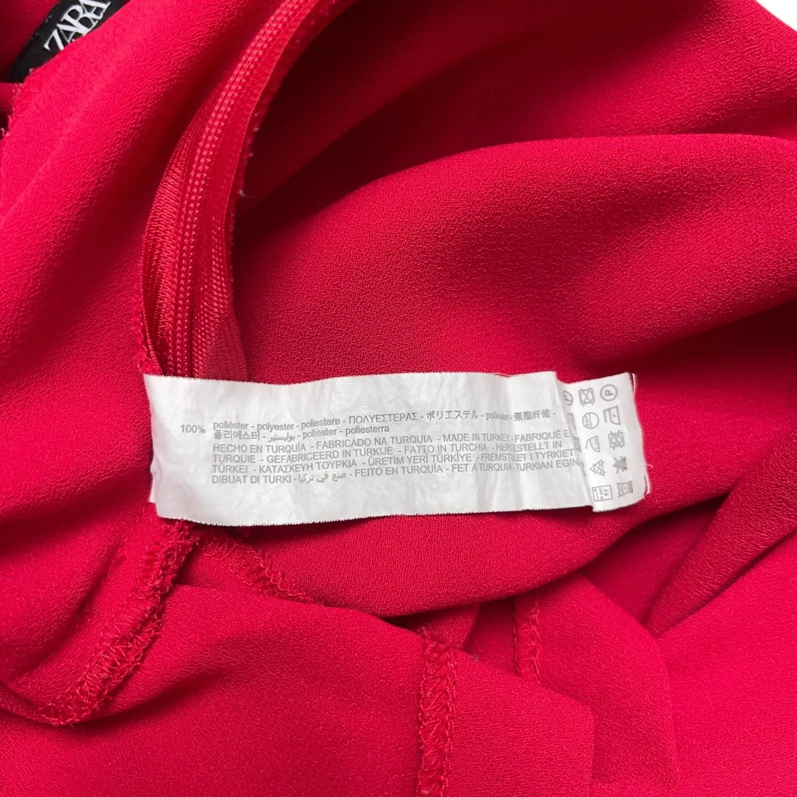 ZARA Red High-Waisted Tie-Front Skort - Image 8