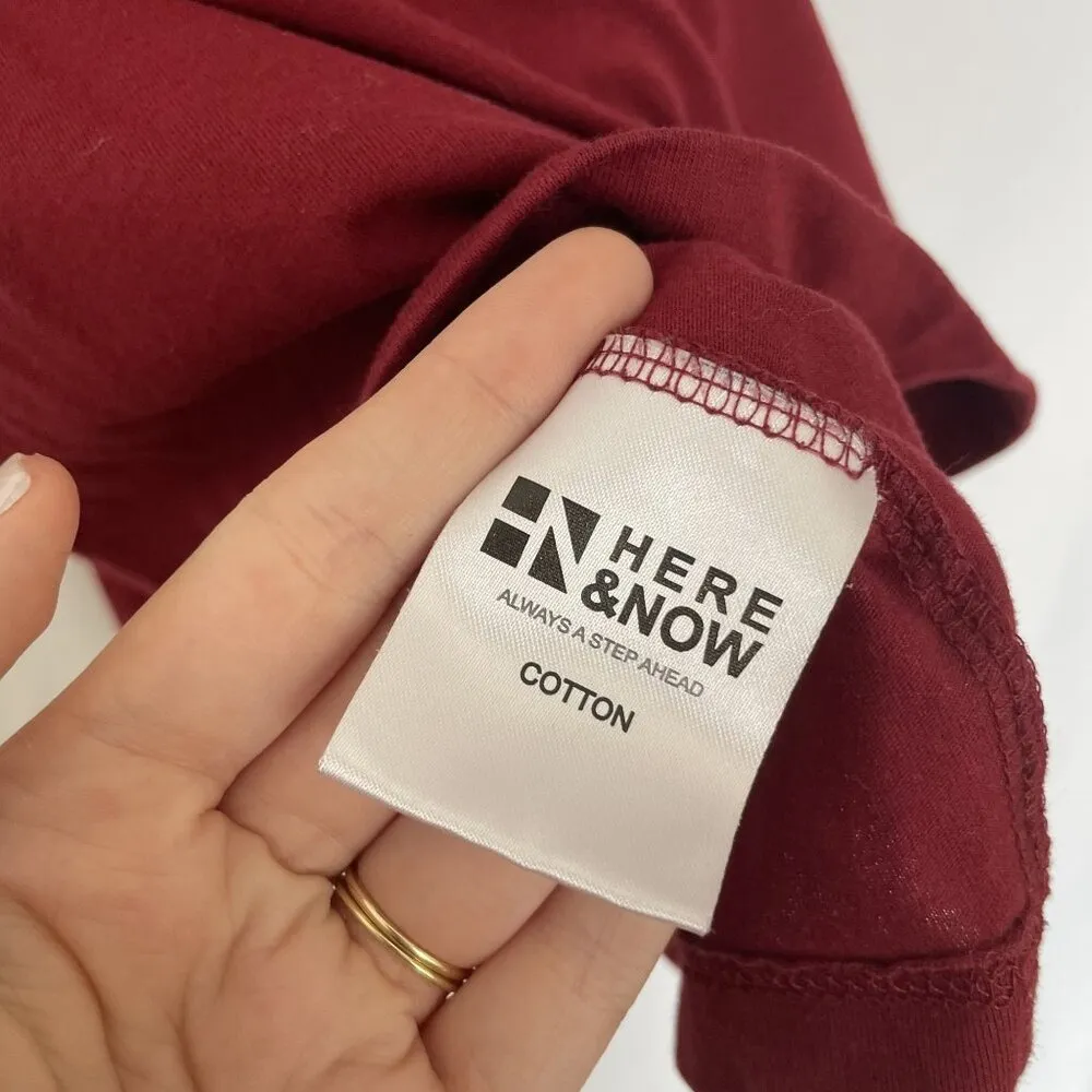 Choose Kindness Here & Now Burgundy Cotton T - Image 5