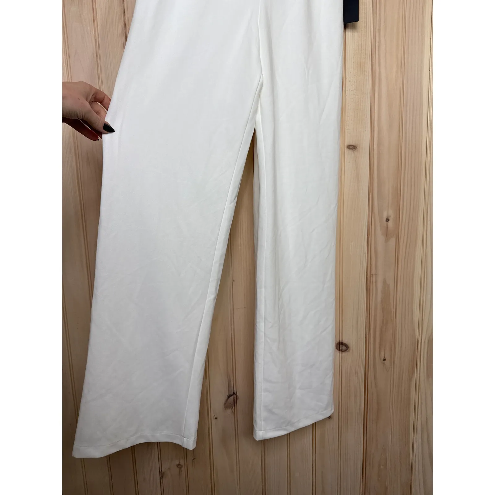 NWT Lulus Memorable Occasion White Beaded Sequin Wide-Leg Jumpsuit Glam Bling S - Image 10
