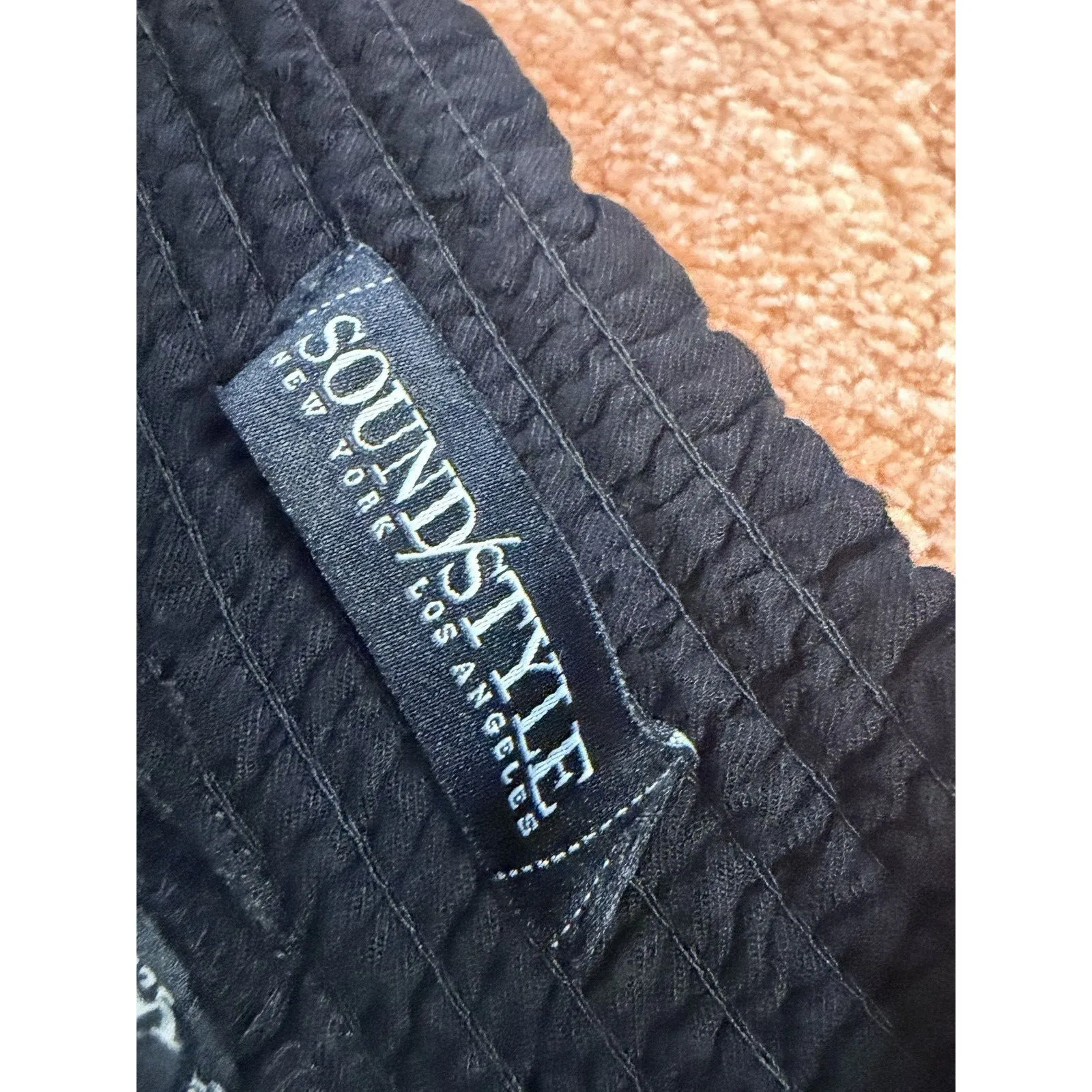 SoundStyle Black Harem Pants Size M Elastic Waist Drawstring Rayon Size M - Image 7