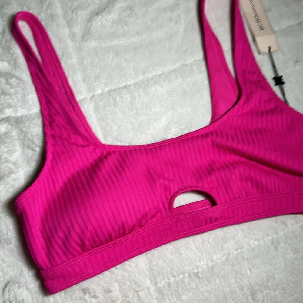 BCBG Passion Pink Cut Out Bralette Bikini Swim Top Large NEW BGBGeneration - Image 12
