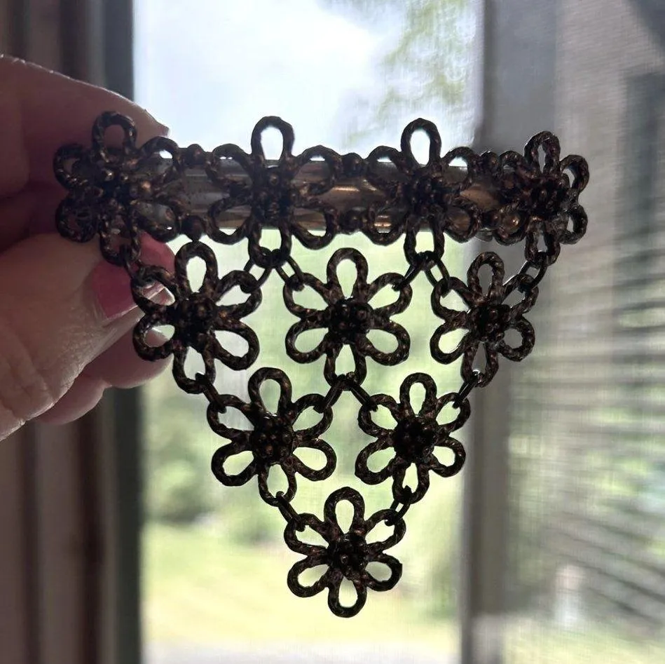 VINTAGE Silver Tone HAIR Clip Barrette with spring clasp - Image 4