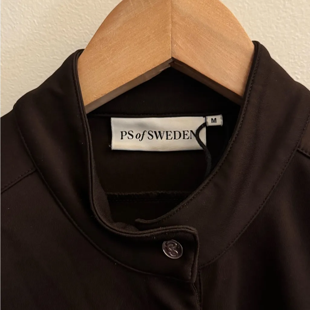 PS of Sweden M Carmen Turtleneck Button Up Sweater in Brown Size M - Image 4