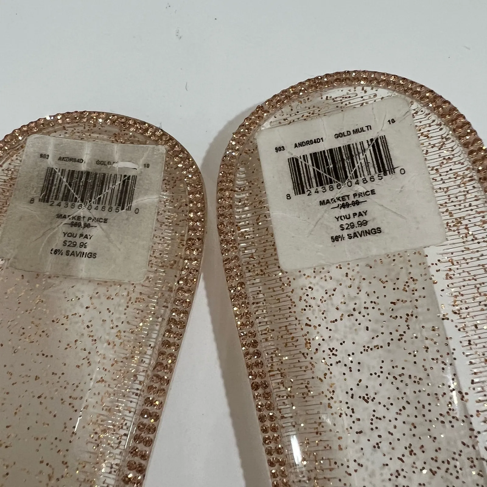 Steven New York Steve Madden Andrian Jewel Sandal In Gold Multi Size 10 New - Image 6