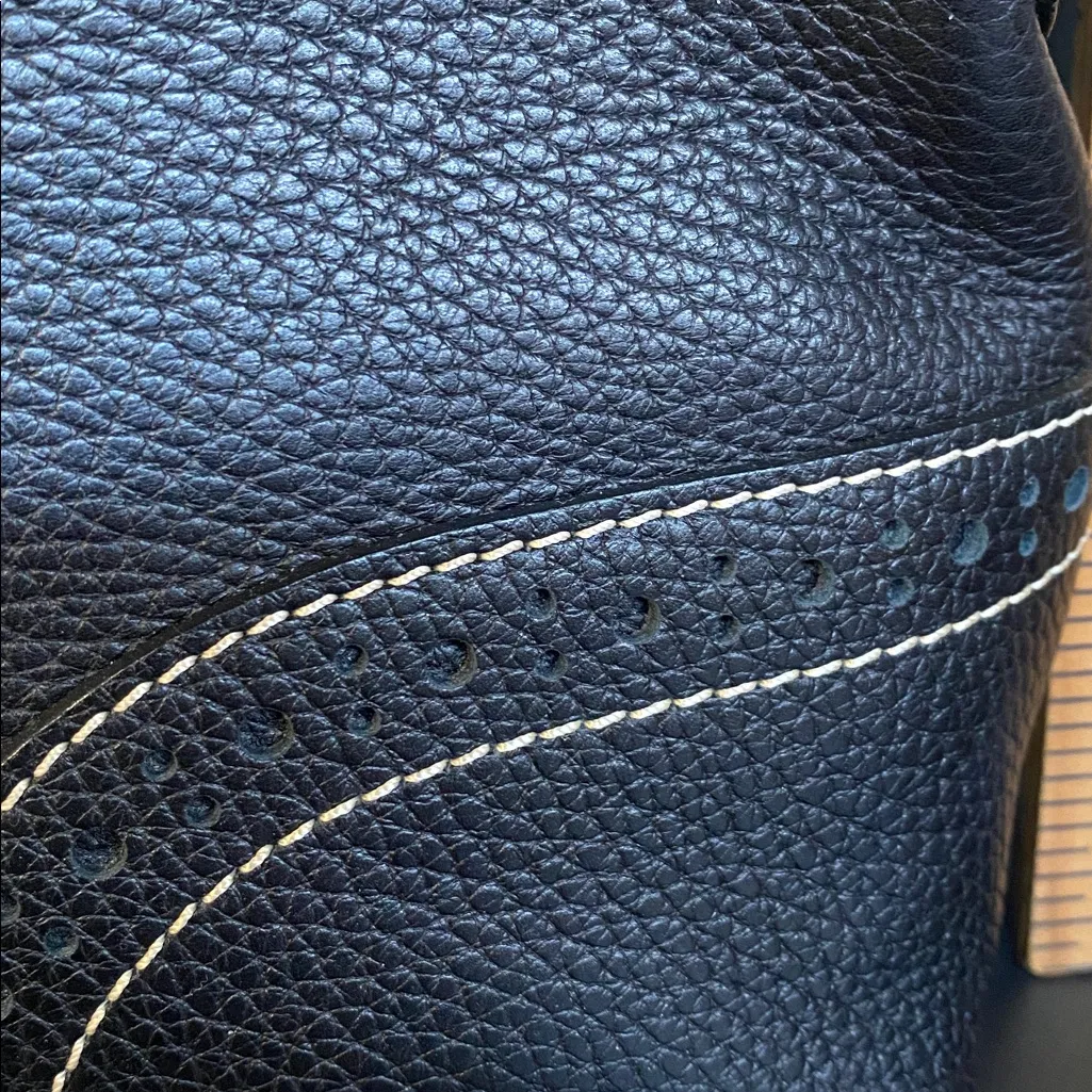 DOONEY BOURKE Black Slouch T’Moro Pebble Leather Shoulder Bag - Image 6