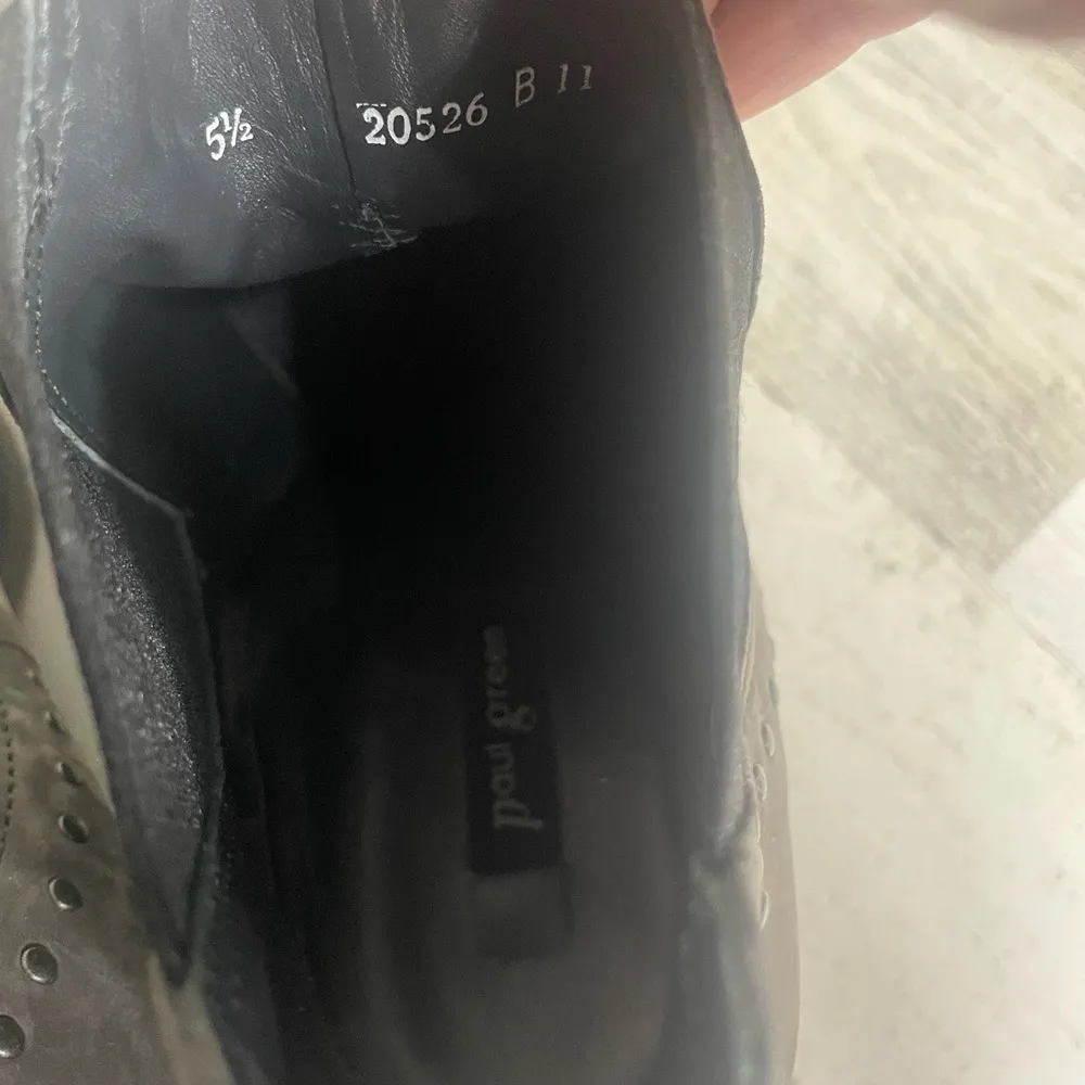 Paul Green Grey Nubuck Leather Chelsea Ankle Boots Studded size US 8 ‎ UK 5.5 - Image 3