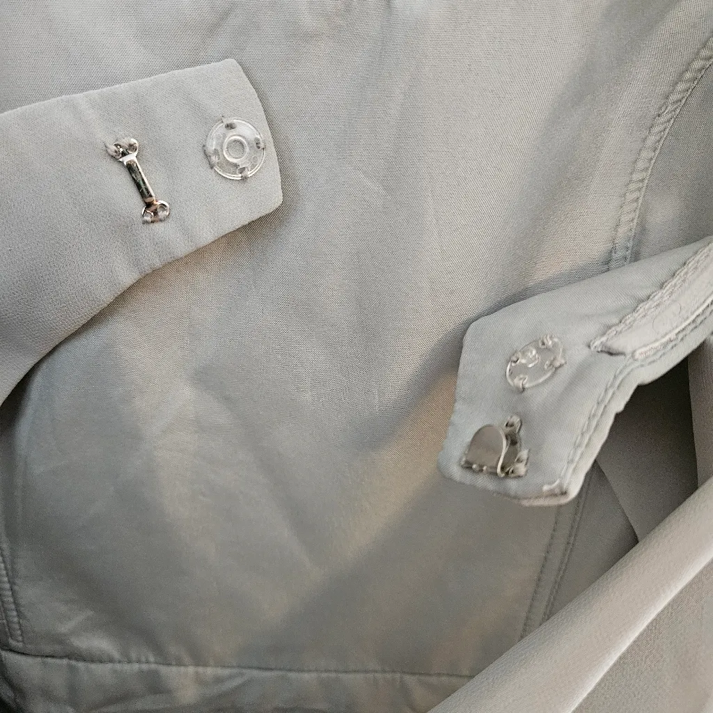 Jenny Yoo Kiara Dress Light Green Gray Women's Maxi Morning Mist Bridesmaid Tie - Image 7