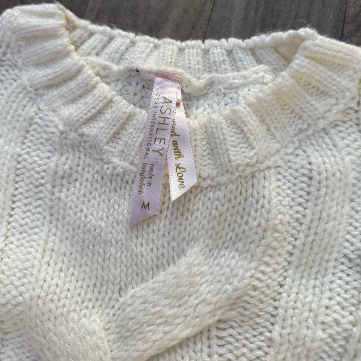 Laura Ashley Ashley cableknit chunky oversized sweater - Image 2