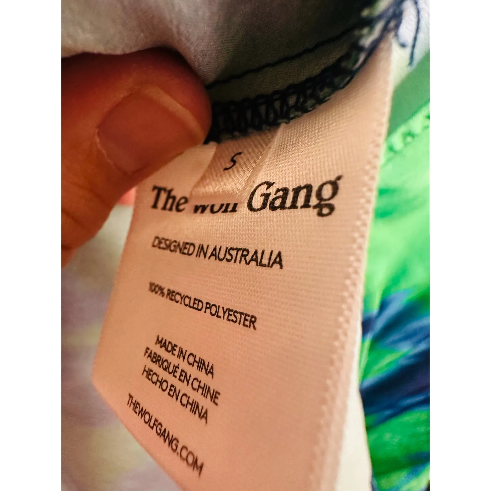 Free People THE WOLF GANG Calypso Green Blue Maxi Long Sleeve Dress sz Small - Image 13