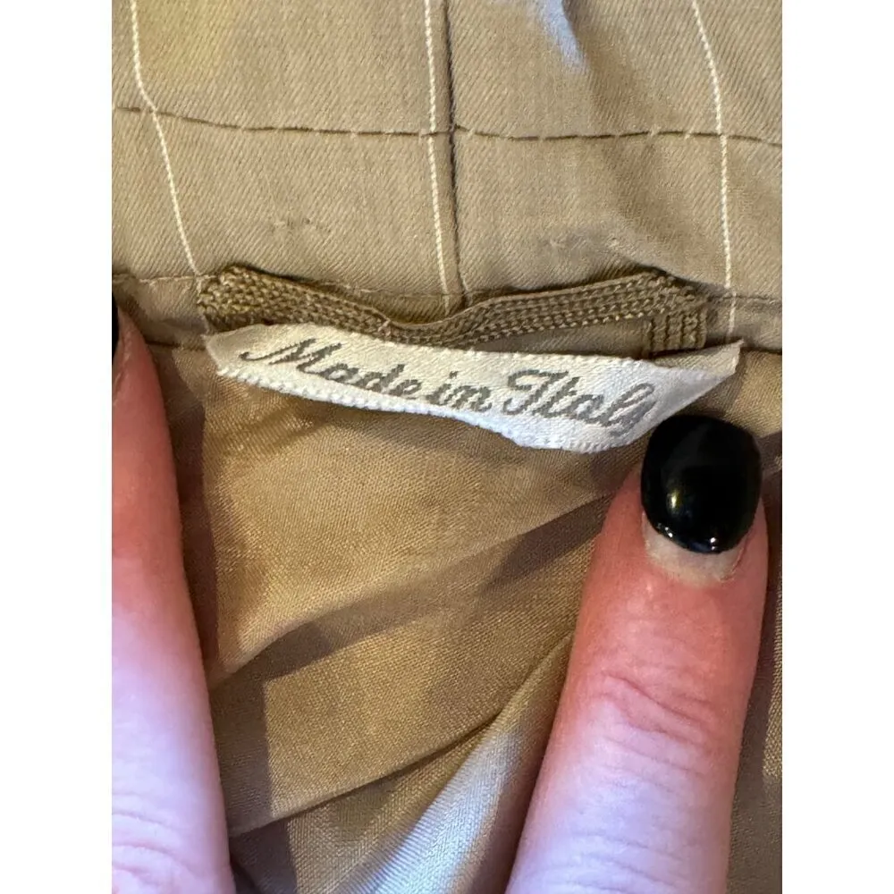 Max Mara Tan Striped Single Breasted‎ 3 Button Lightweight Blazer Size 10 - Image 8