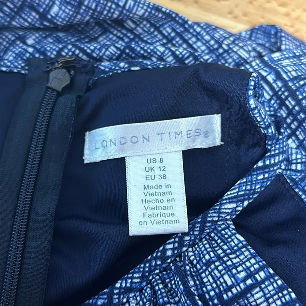 Women's Blue Palm Halter Jumpsuit/Romper Sz 8 Sleeves - Image 11