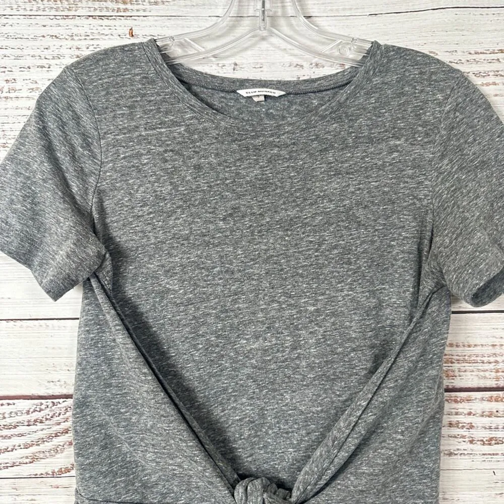 Club Monaco Gray Asymmetrical Knot T-Shirt Dress, EUC, Small, MSRP $99 - Image 3