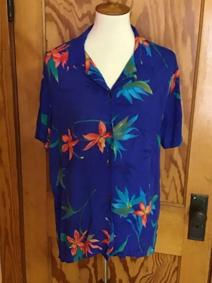 Retro Y2K Oversized Hawaiian shirt Size L - Image 9