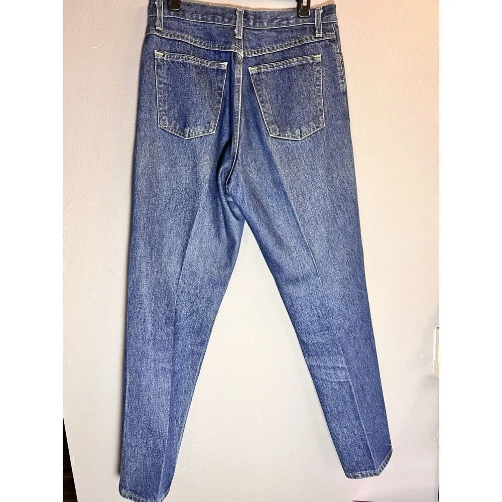 Vintage Sun River Mom Jeans‎ Womens 12 Regular Faded Dark Stone Y2K Made USA Blue - Image 4