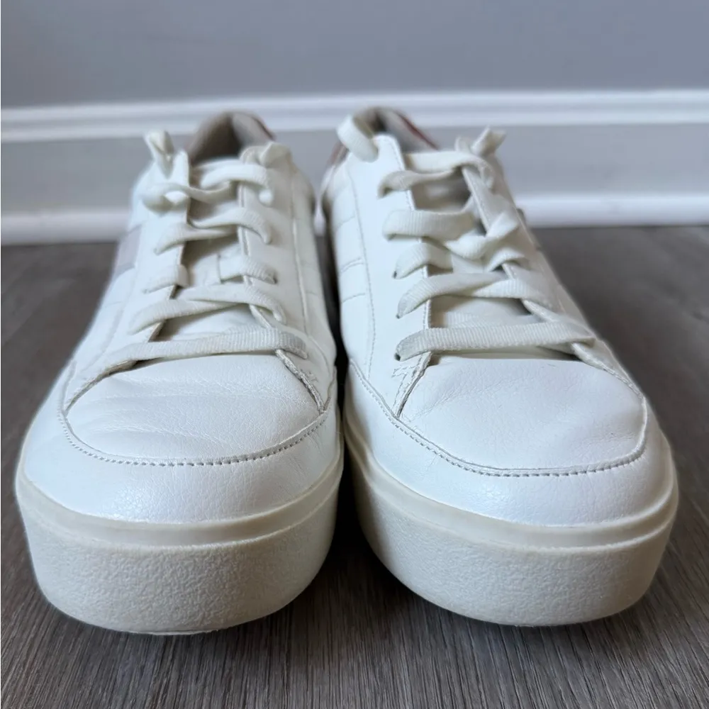 Dr. Scholls Dr. Scholl’s Madison Lace Platform Chunky Sneaker White Tan Beige Red Size 8 - Image 4