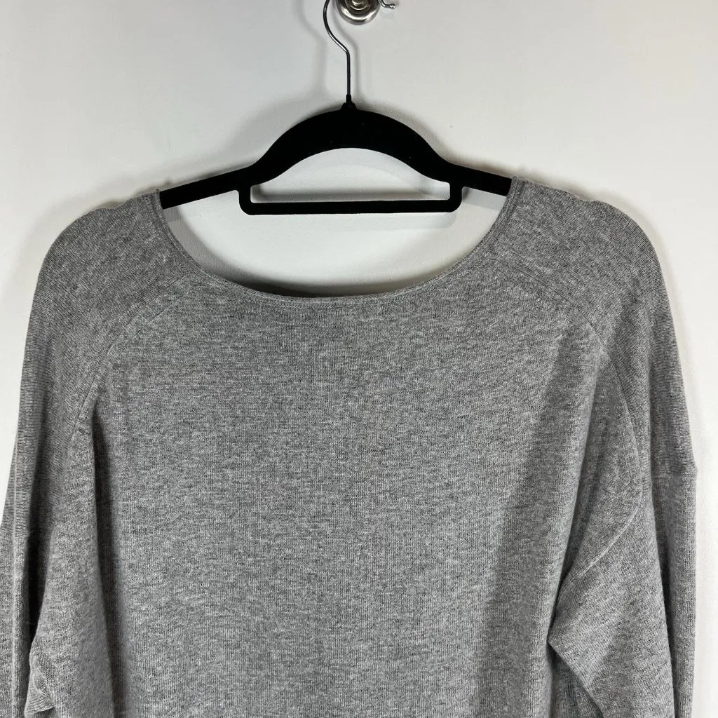 J Crew Sweater Women’s XL Grey Wool Blend V - Image 9