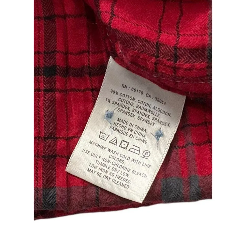 Holding Horses Red Plaid Anthropologie High Low Tunic Women Shirt Sz XS | 57-51 - Image 3