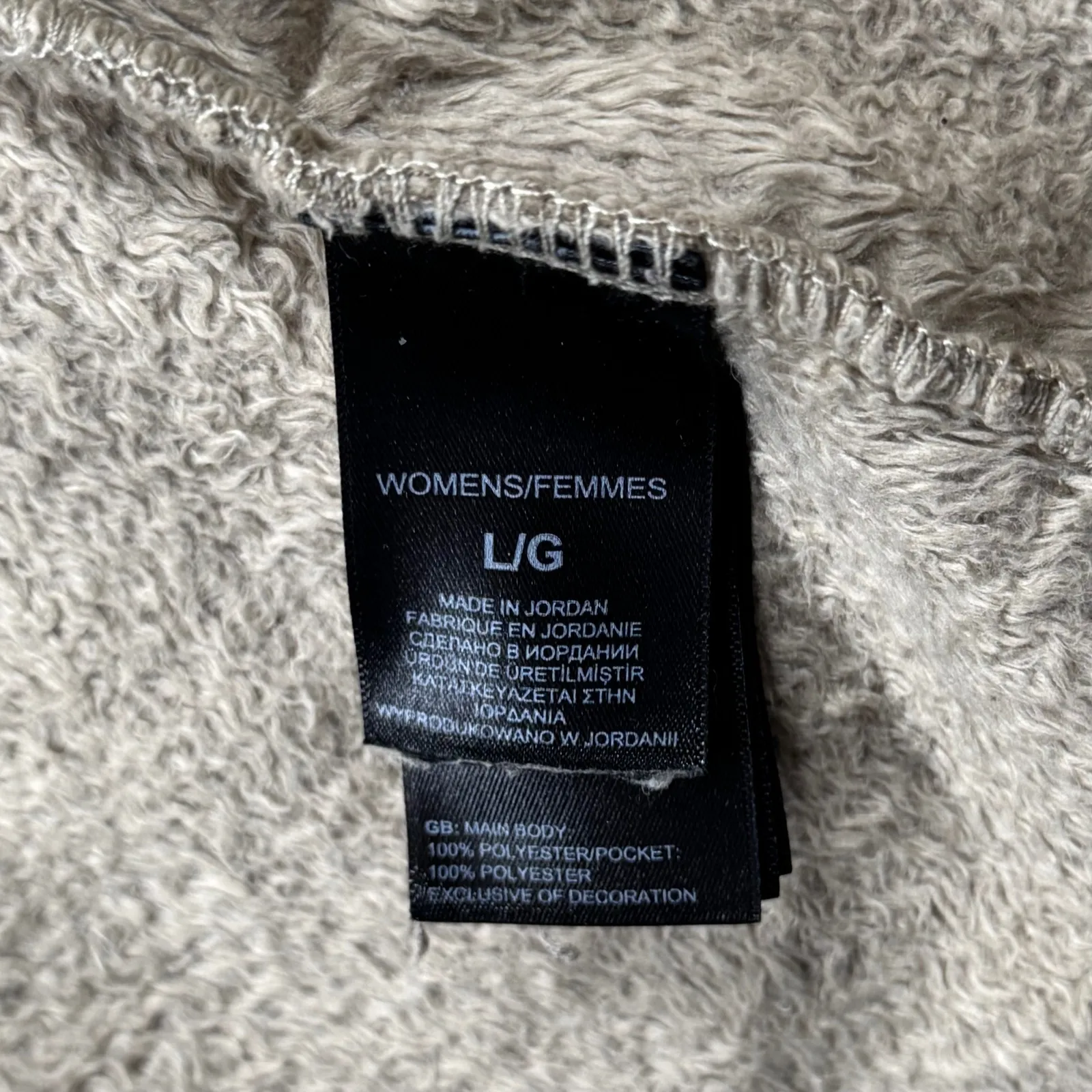 The North Face Osito Jacket Womens Teddy Fleece Full Zip L Beige Outdoor Layer‎ - Image 9