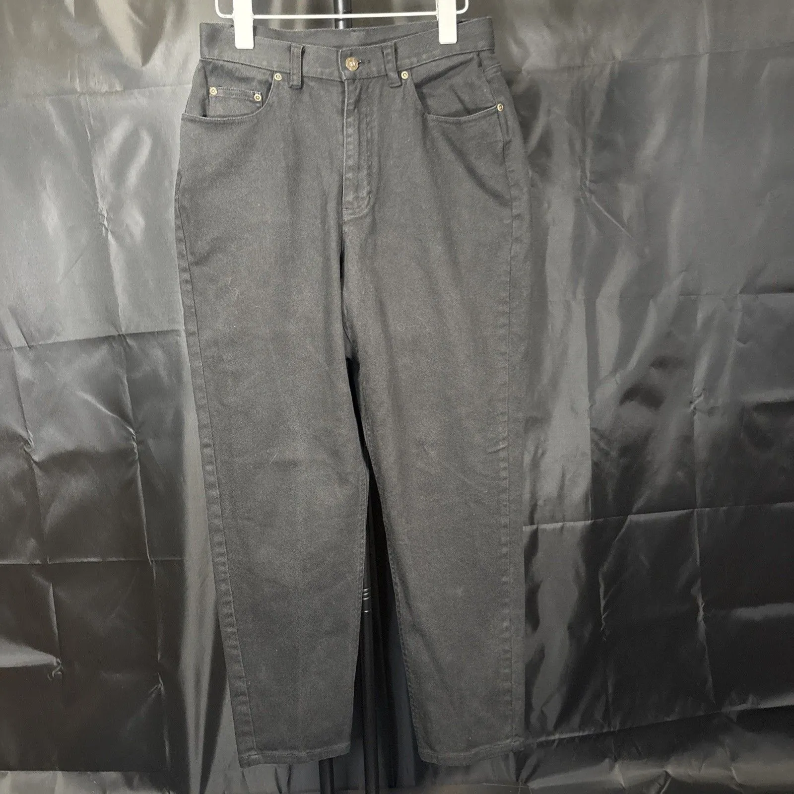 Liz Claiborne Womens Denim Jeans 10 Petite  Black Classic High Rise - Image 2