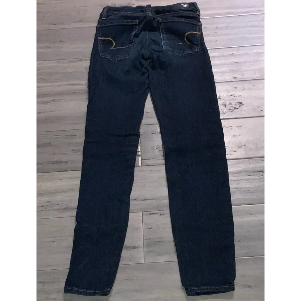 American Eagle Dark Wash Stretch Jeggings Size 00 - Image 4