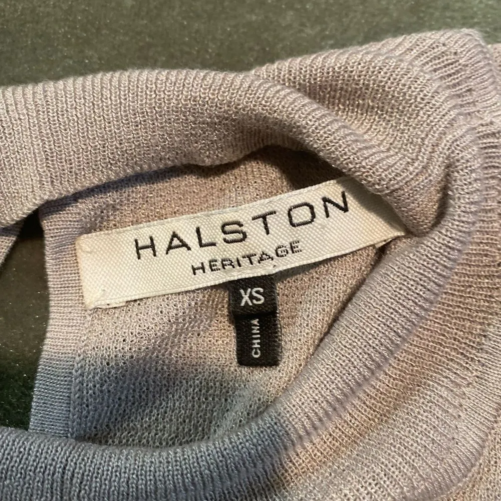 #135 HALSTON Semi Sheer Mock Neck Lightweight Top - Image 6