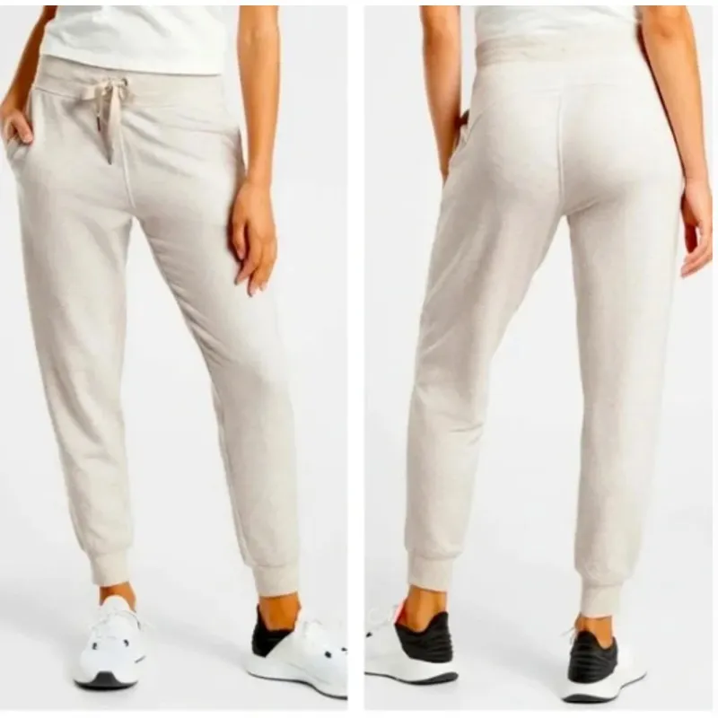 Athleta Balance Jogger Women Medium Cream Sweatpants Lounge Casual Pants - Image 3