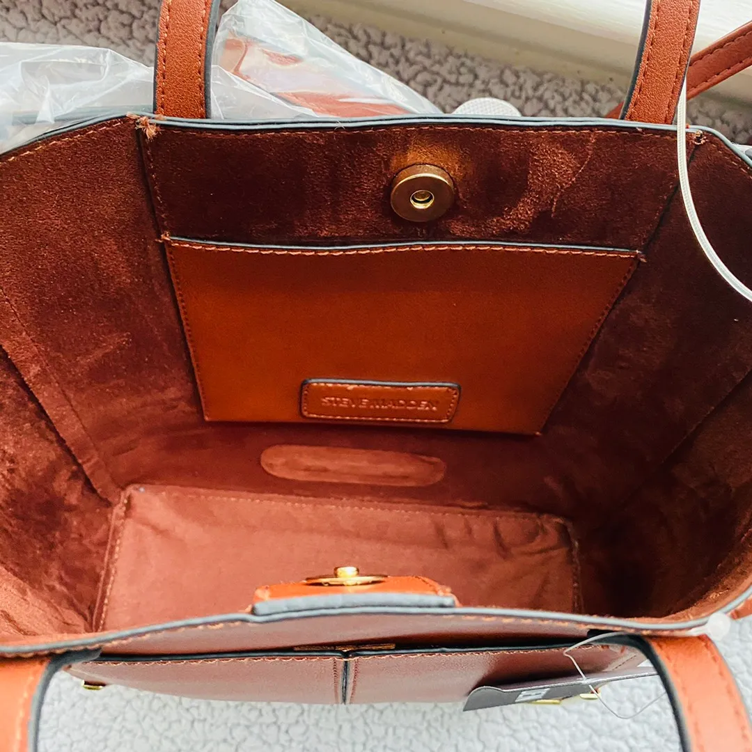 Steve Madden Brown Tote Bag By - Image 5