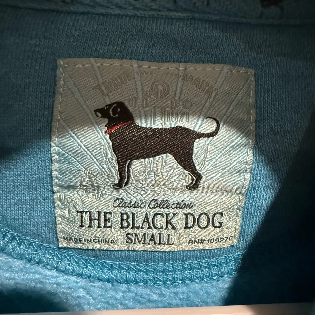The Black Dog Teal Hoodie with Dog Design - Image 2