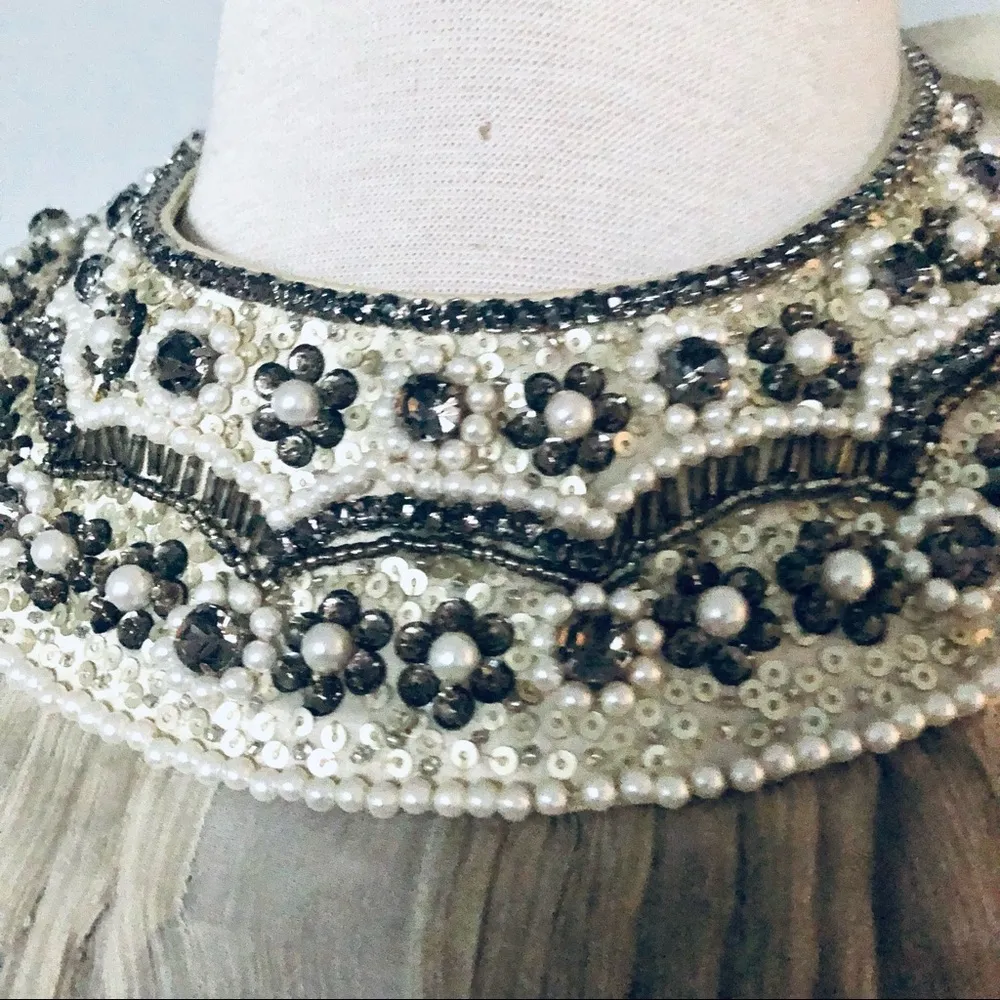 Alice + Olivia Gray Tan Silk Tie Dye Party Cocktail Dress Size S - Image 8