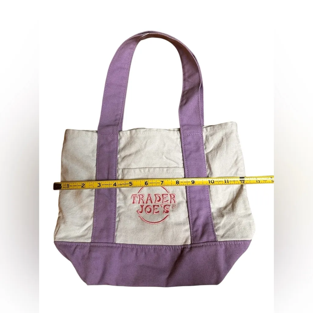 Trader Joes Pastel Purple Lavender Mini Tote Bag 2025 Edition - Image 5