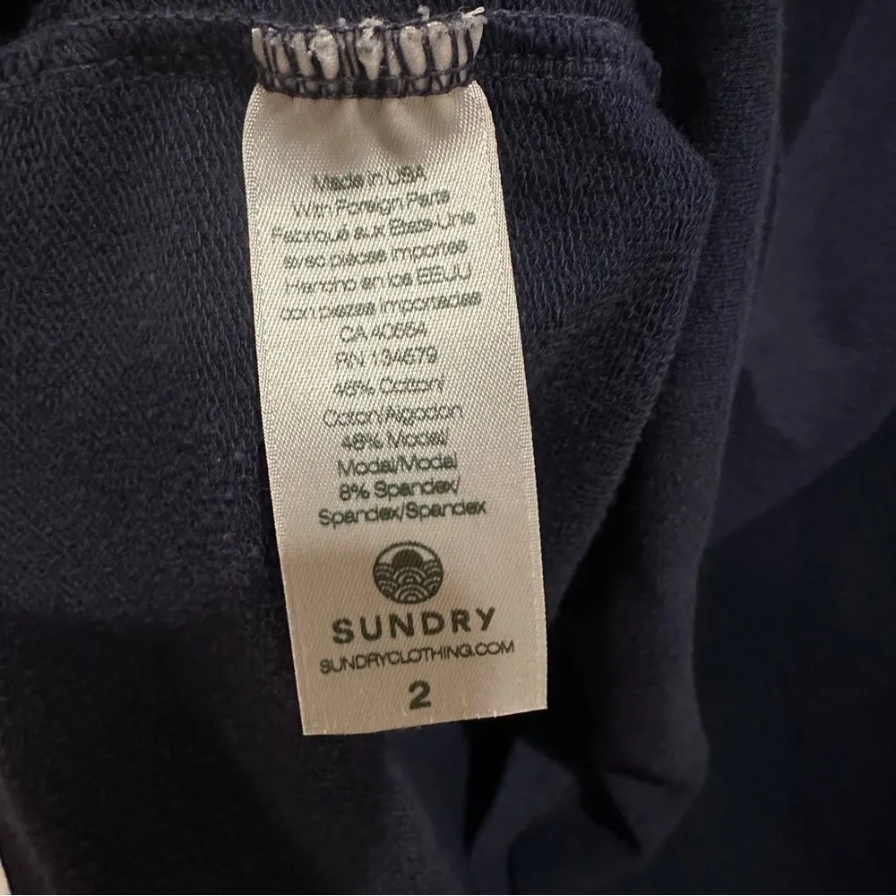 Sundry 32.  Heart Drapey Sweatshirt SIZE 2 MEDIUM/ PTP:22”/LENGTH:25” - Image 6