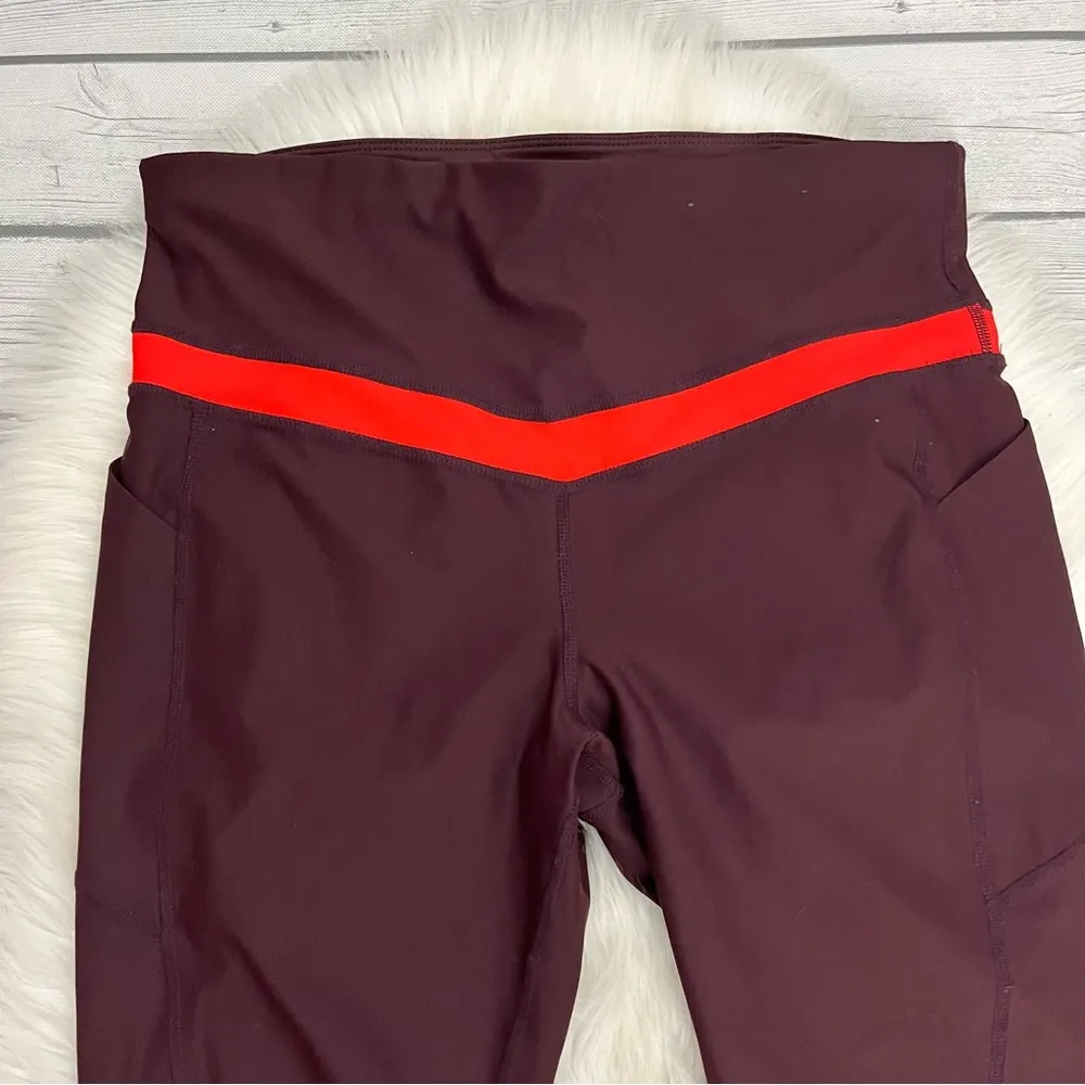 Xersion Train Purple / Orange Workout ankle leggings - Image 3