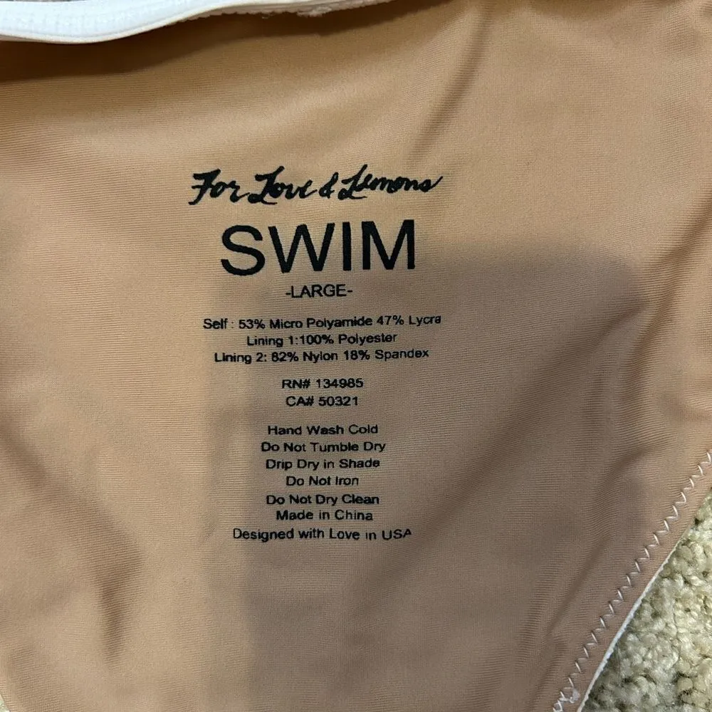 🆕 For‎ Love & Lemons swim cream bikini bottom size L BIN N - Image 4