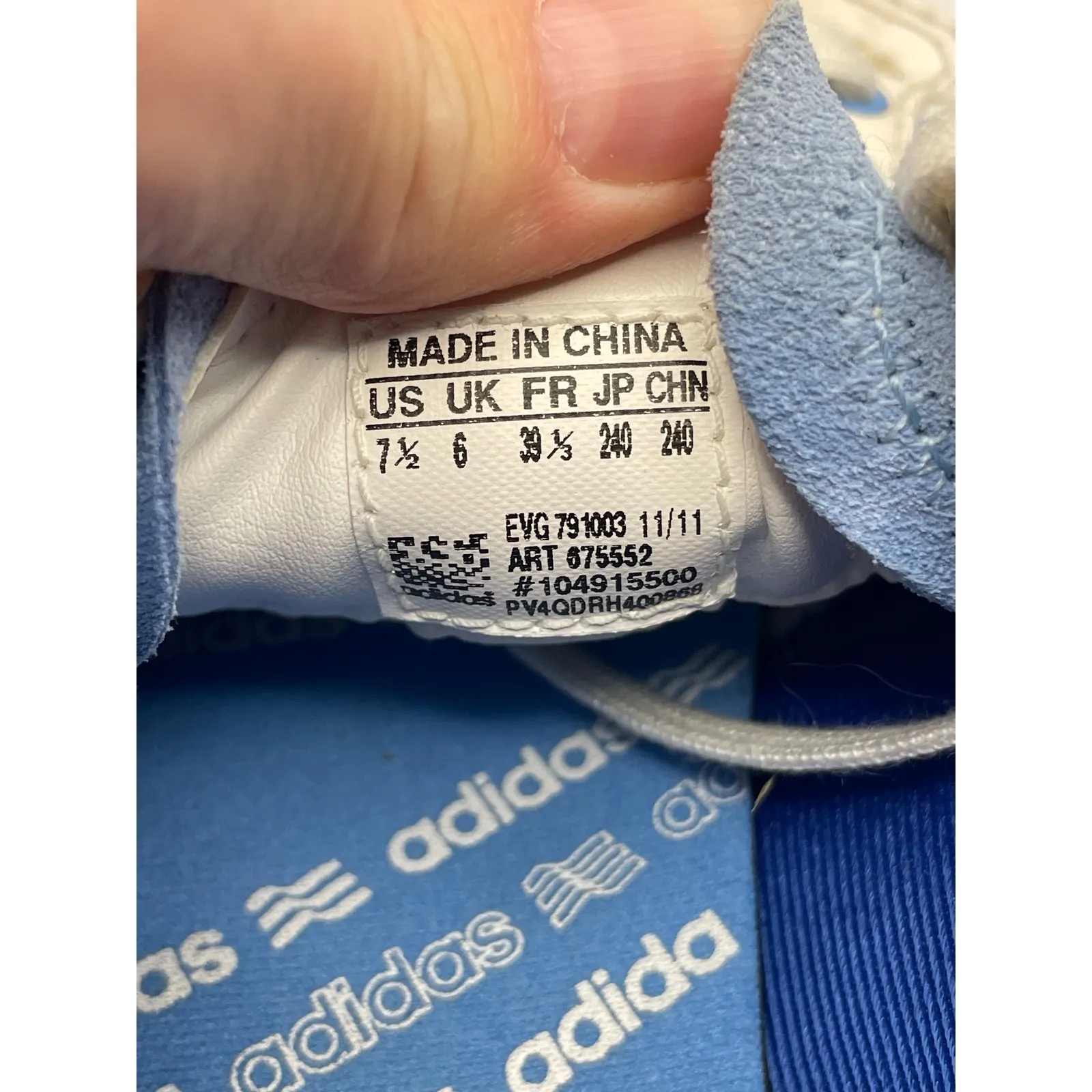 Adidas Adicross Womens Golf Shoes White Blue Low‎ Top Lace Up Shoes Size US 7.5 - Image 10