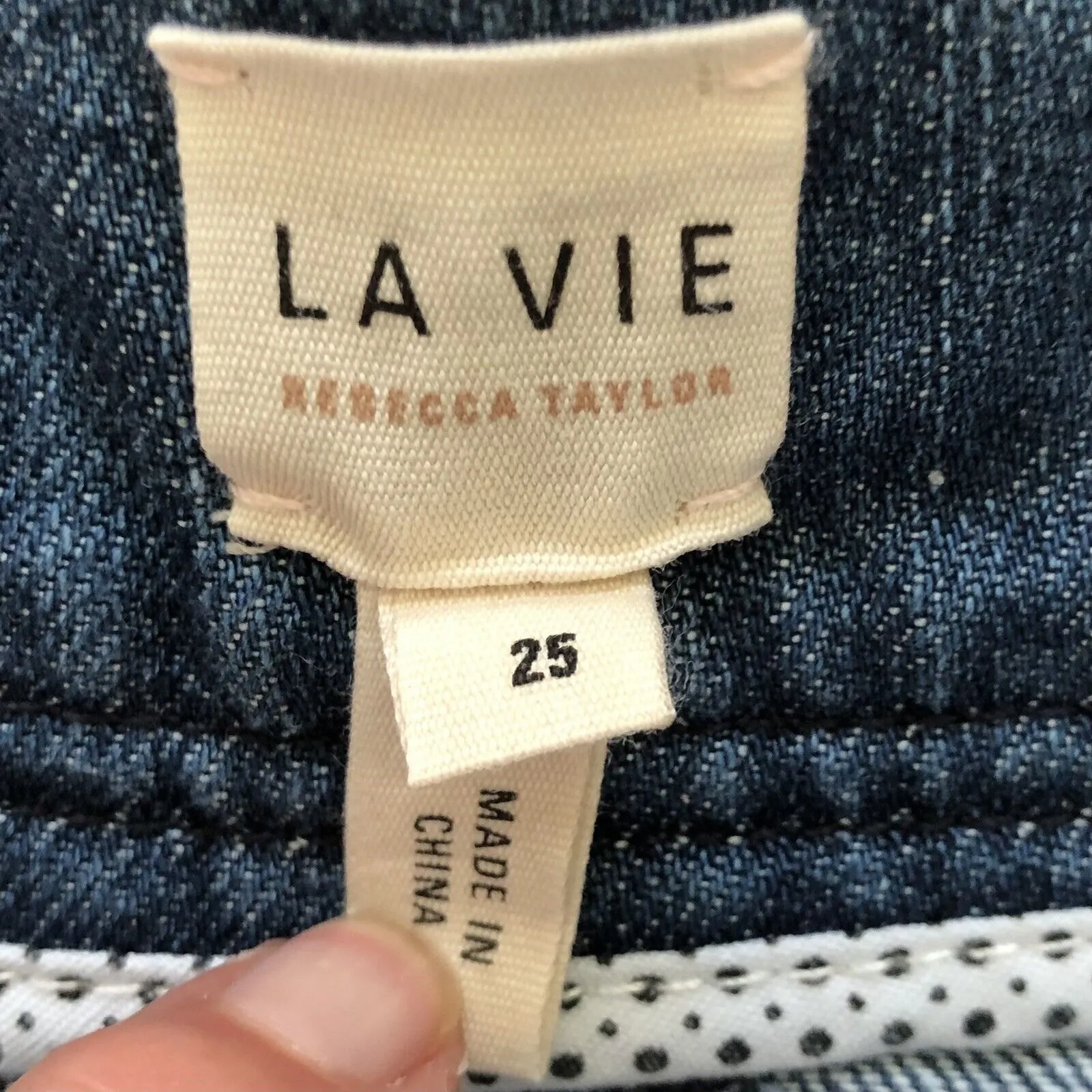 Denim Mini Skirt 25 LA VIE By REBECCA TAYLOR High‎ Waisted Zipper Jean Skirt - Image 8