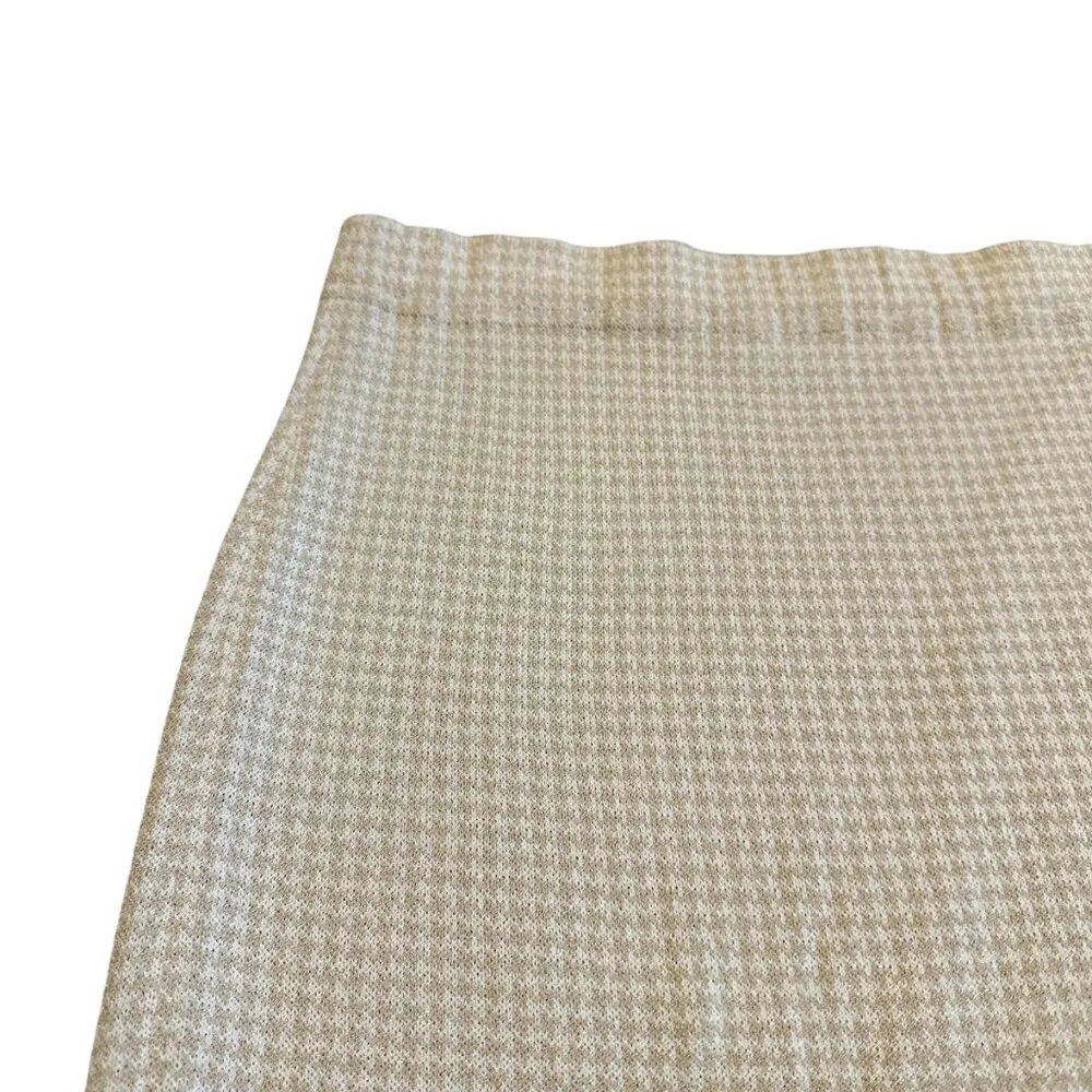 St. John Collection Cream White Houndstooth Pencil Skirt Knit Size 2 Women's - Image 2