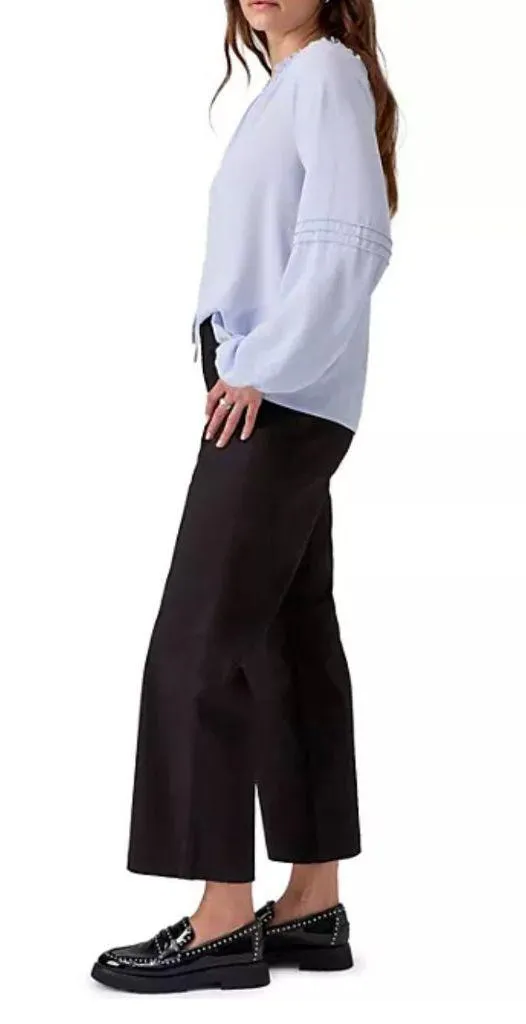 NWT Social Standard by Sanctuary Ladies Juliet Twill Crop Pant Straight Wide Leg Black Size 12 - Image 12