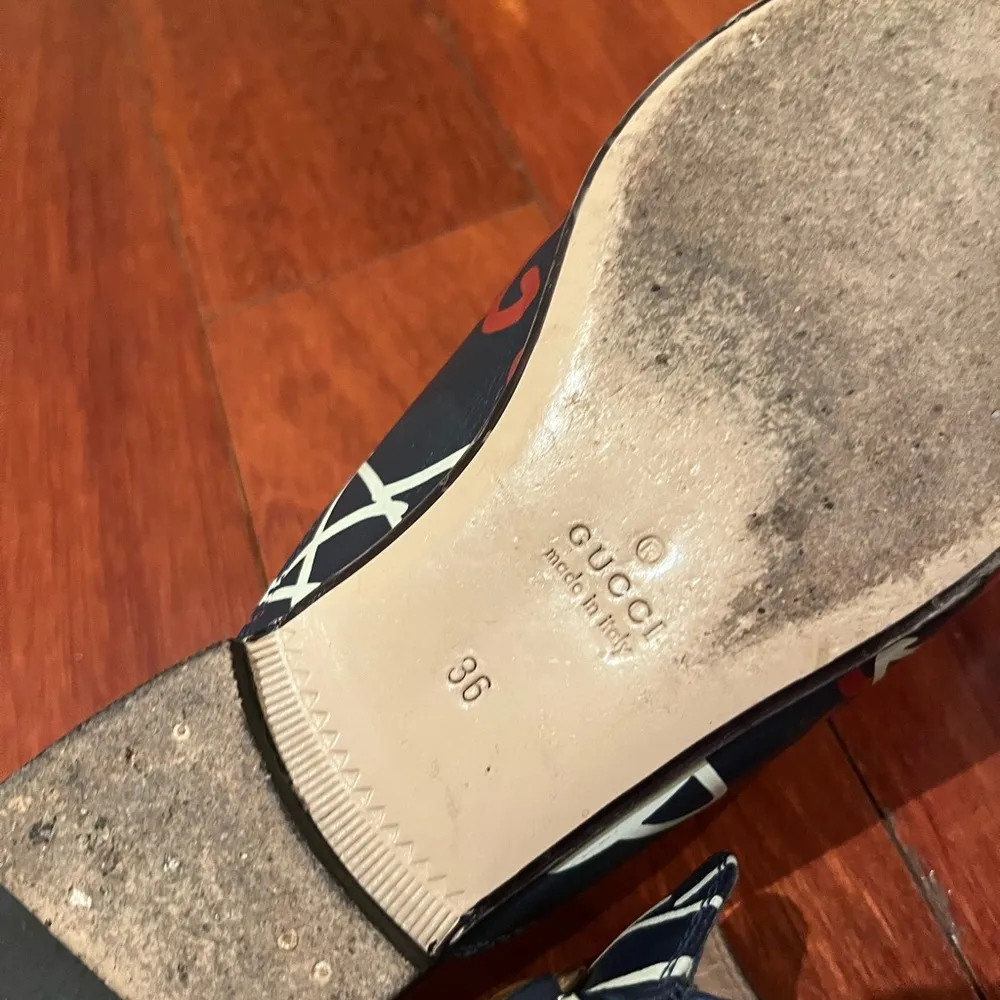 Gucci | Princetown Mules Navy Red White Horsebit 36 - Image 6