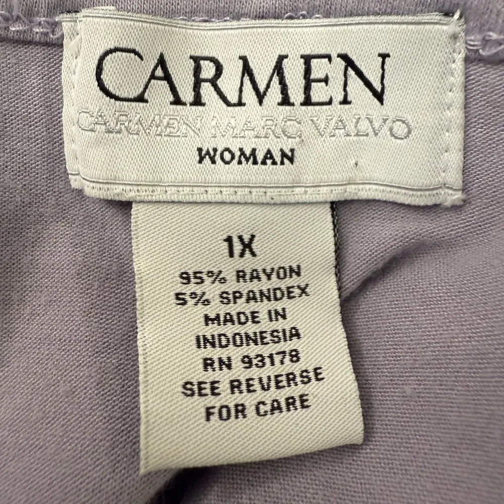 Carmen Marc Valvo Top Size 1X Purple - Image 7