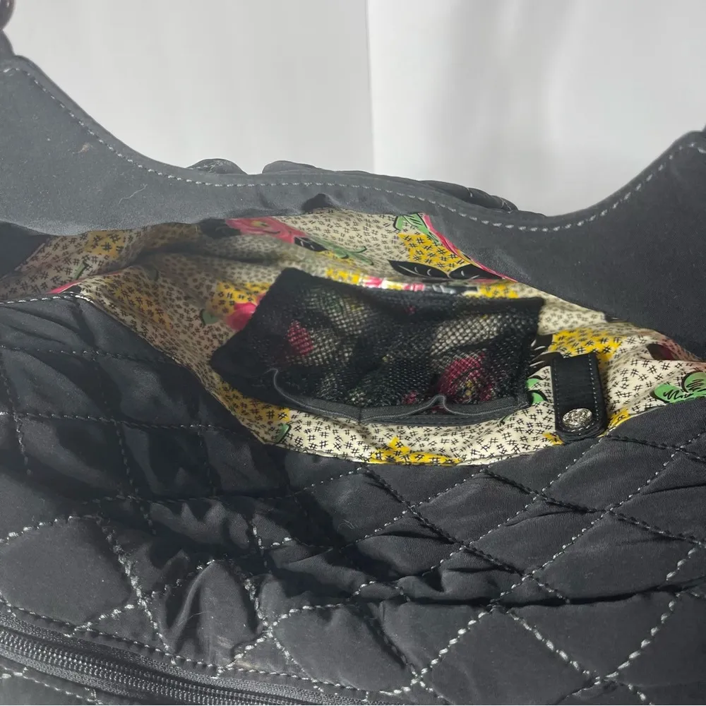 Vera Bradly Black Quilted Overnight/
Weekender/Diaper Bag - Image 6