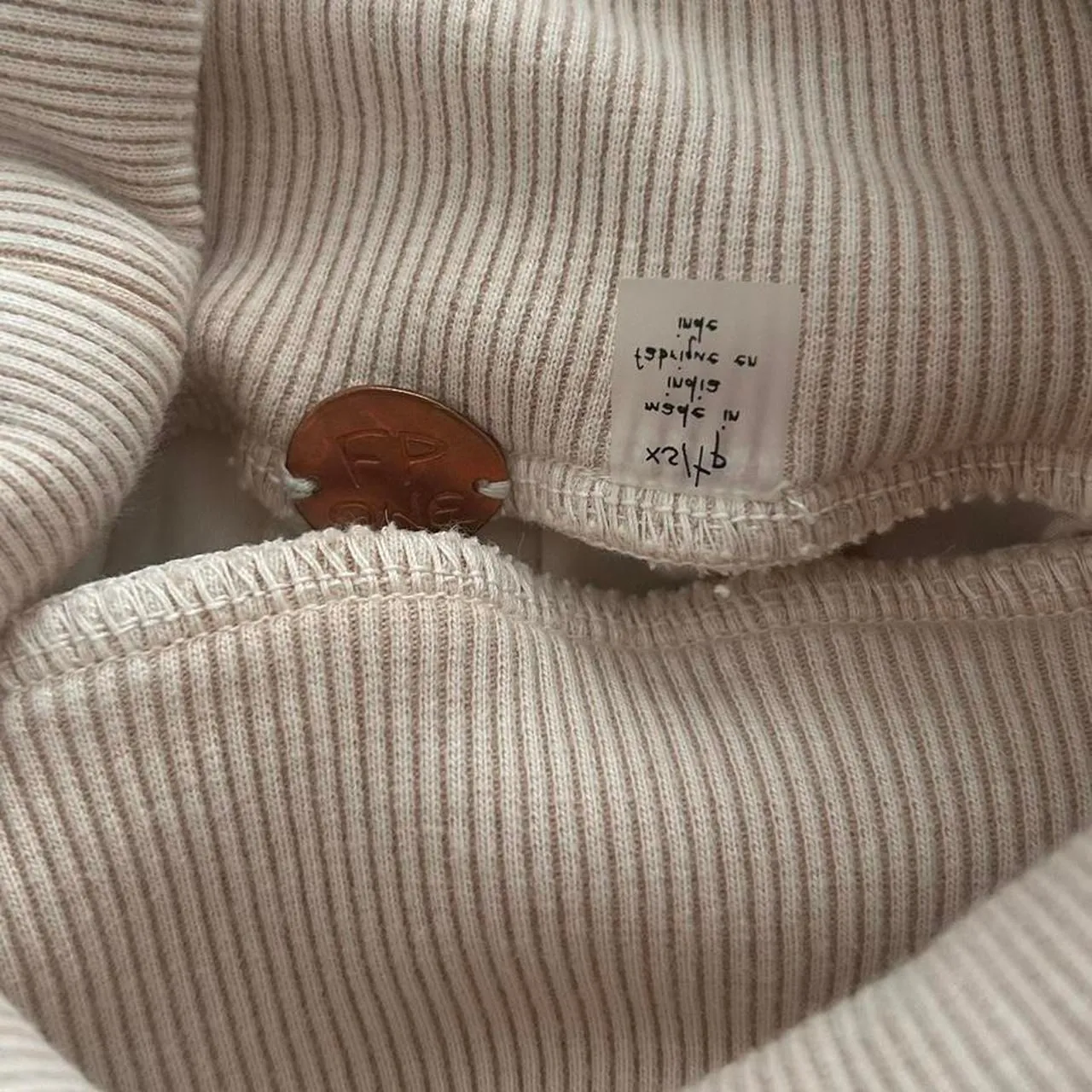 Free People One Alphina Cream Ruffle Thermal Mini Skirt – XS cottagecore whimsy - Image 4