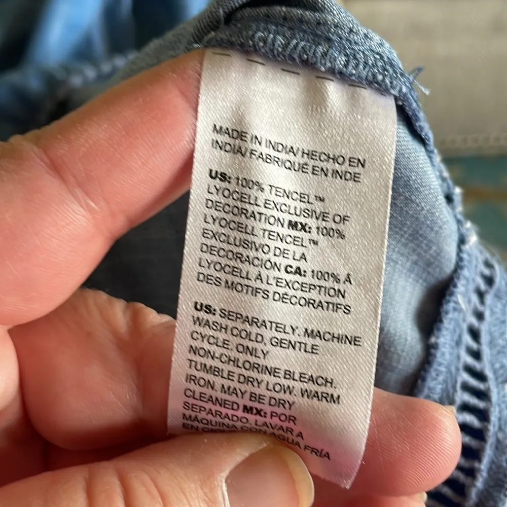 Chico’s Tencel Tiered Chambray Dress - Image 7