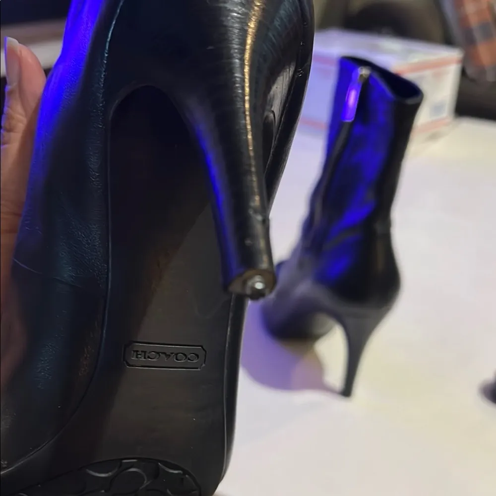 Coach Black Heeled Boots with Stiletto Heel size 8B - Image 11