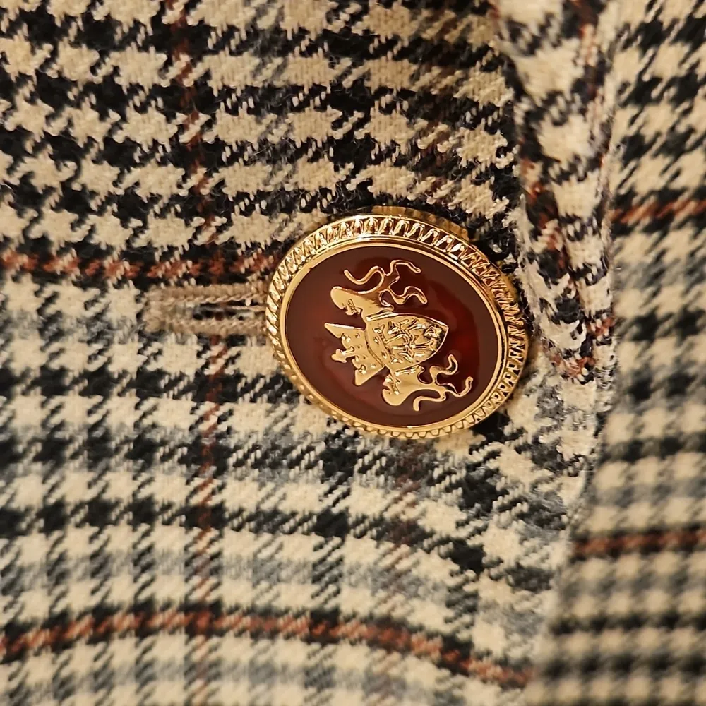 💕ANNE KLEIN💕 Academia Schoolboy Suit Blazer Jacket ~ Houndstooth Print 16 - Image 5