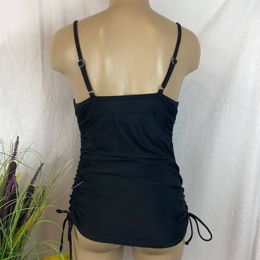 Spanx Black Padded Cup Tankini Swim Bathing Suit Top S - Image 2