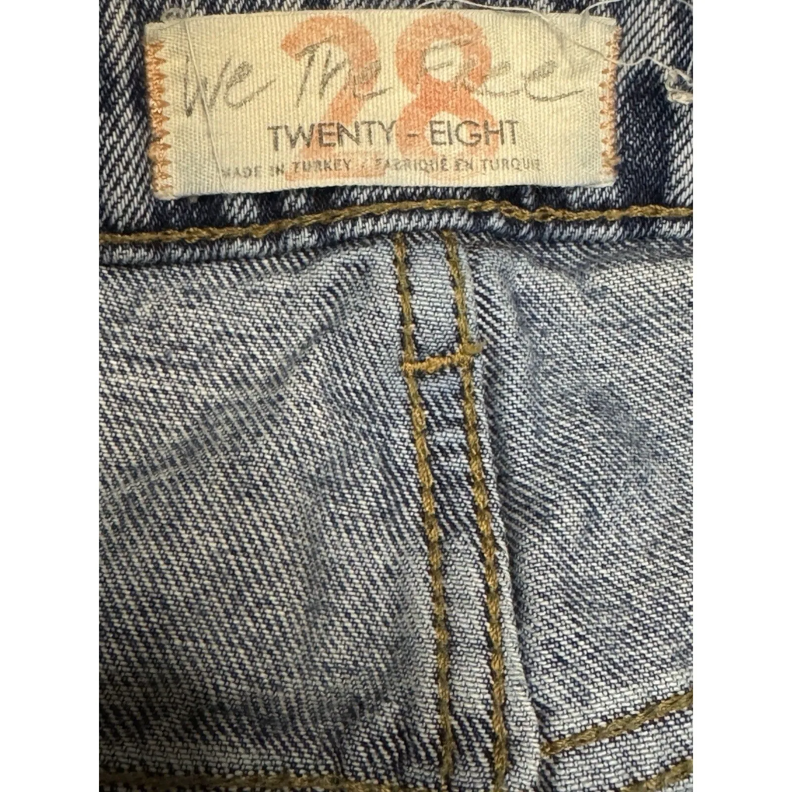 We the Free People Dakota Straight Leg Jeans Denim Distressed High Rise Size 28 - Image 5