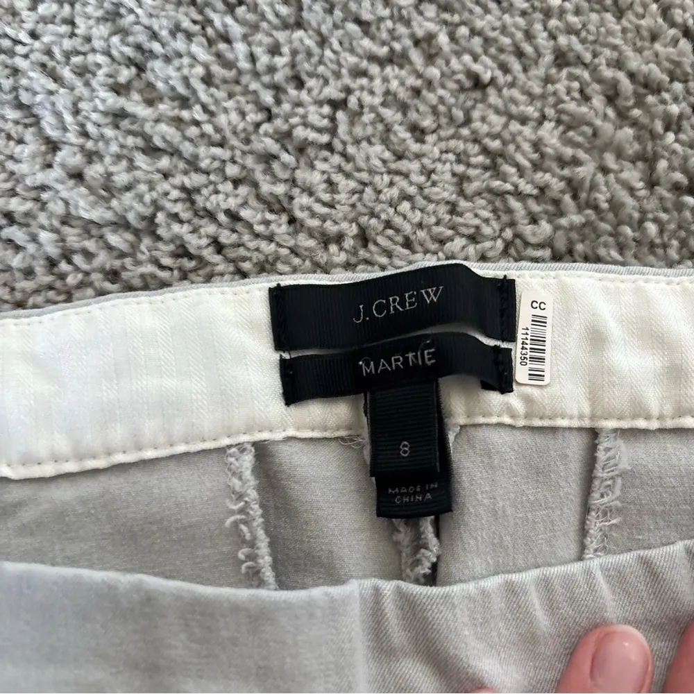 J. Crew Women Martie Pant In Bi-Stretch Cotton Light Gray Size 8 - Image 4