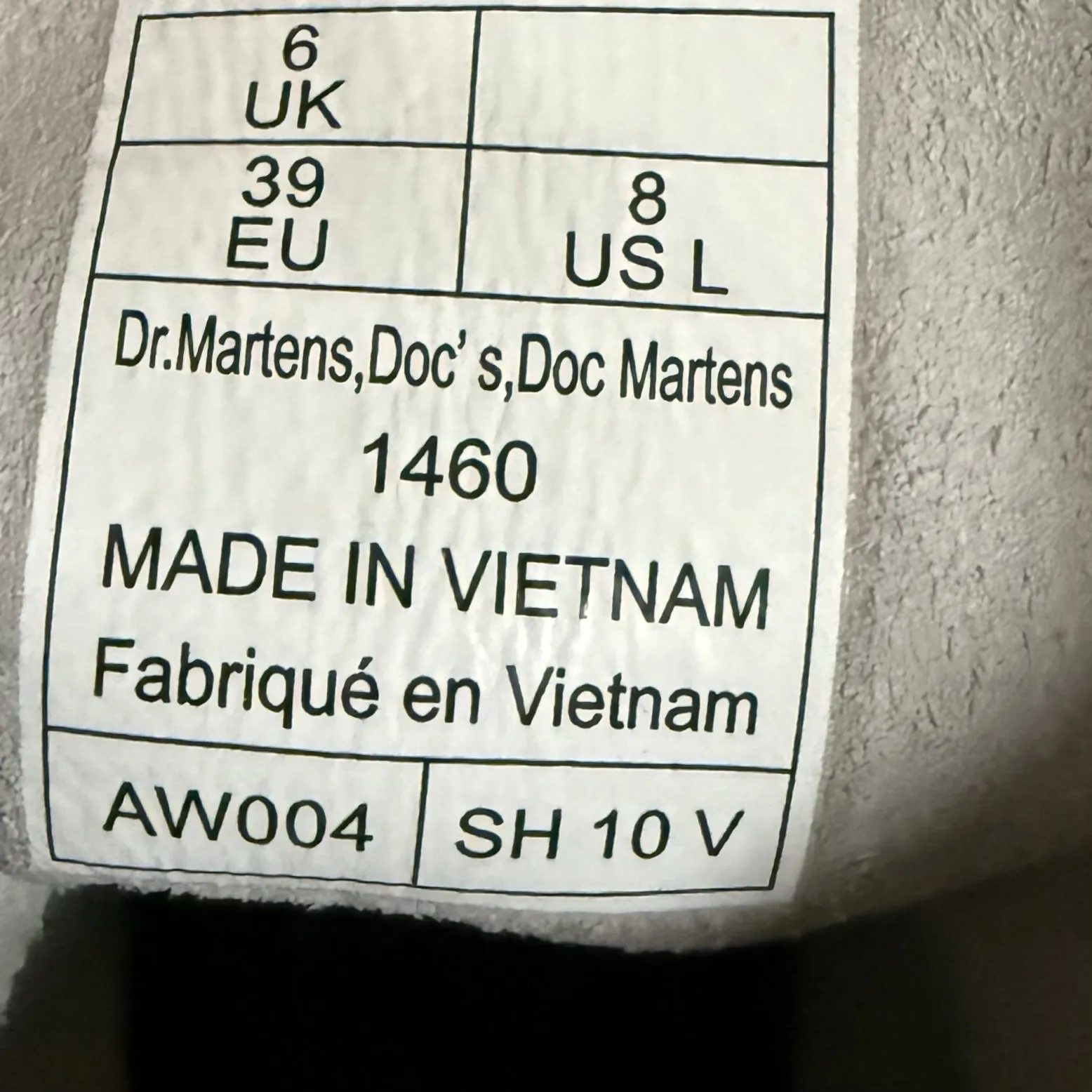 Dr Martens The Original 1460 Boots Womens Size 8 White 8 Hole‎ Shoes - Image 10