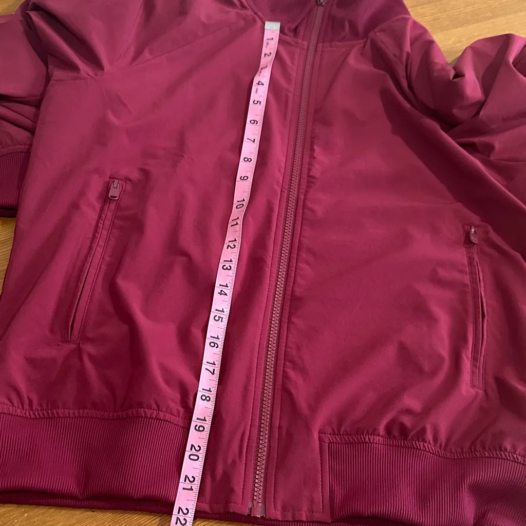 Athleta Women's Deep Red Bomber Jacket - Image 11