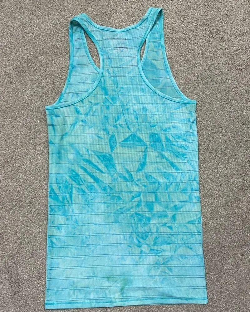 Champion Blue Tie Dye Ribbed Tank Top - Image 2